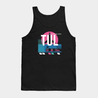 Tulsa (TUL) Airport // Sunset Baggage Tag Tank Top